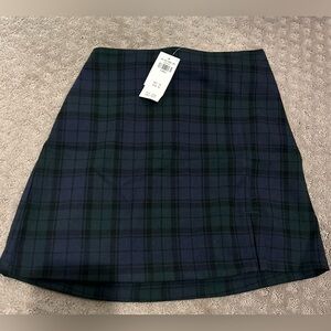 Hollister Tartan Plaid Ultra High-Rise A-Line Mini Skirt size XS - NWT